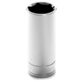 Performance Tool Chrome Socket, 1/2" Drive, 24mm, 6 Point, Deep W32424